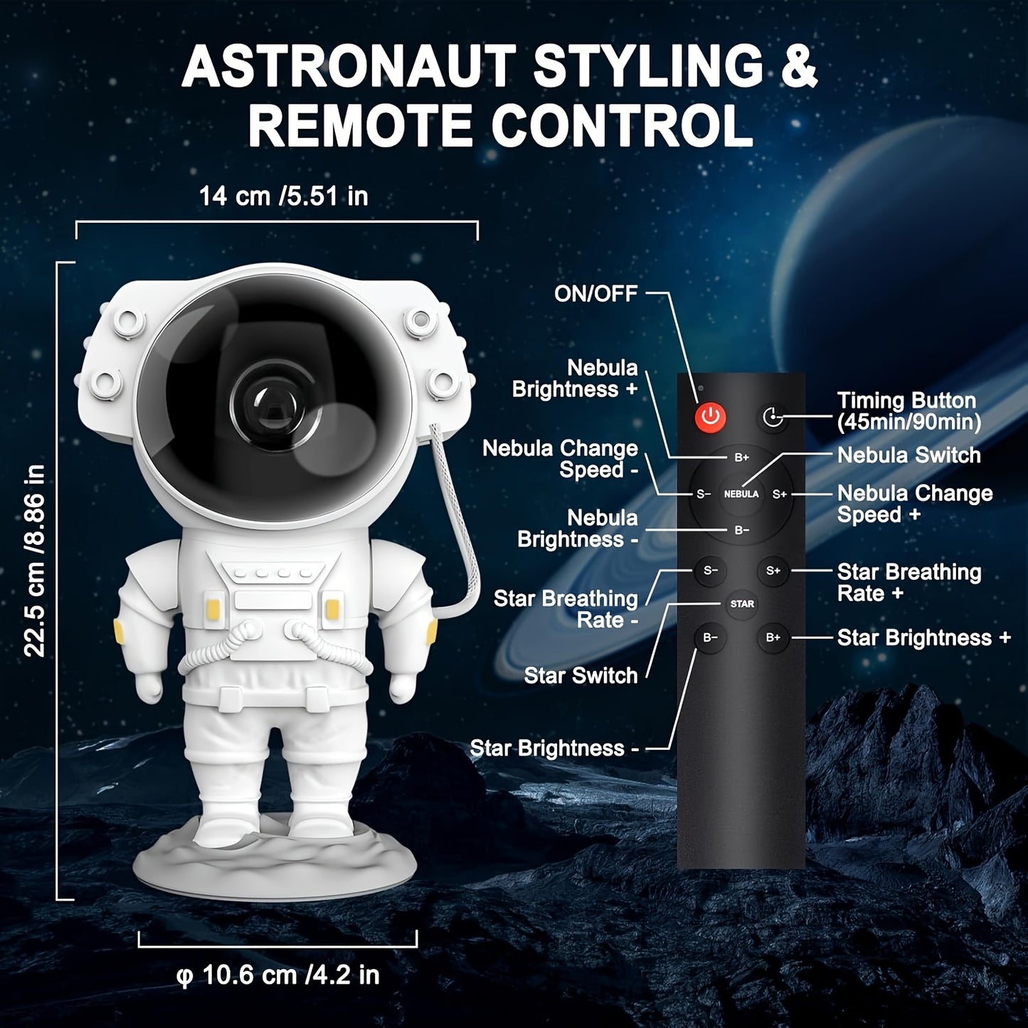 Astronauta projektor RGB