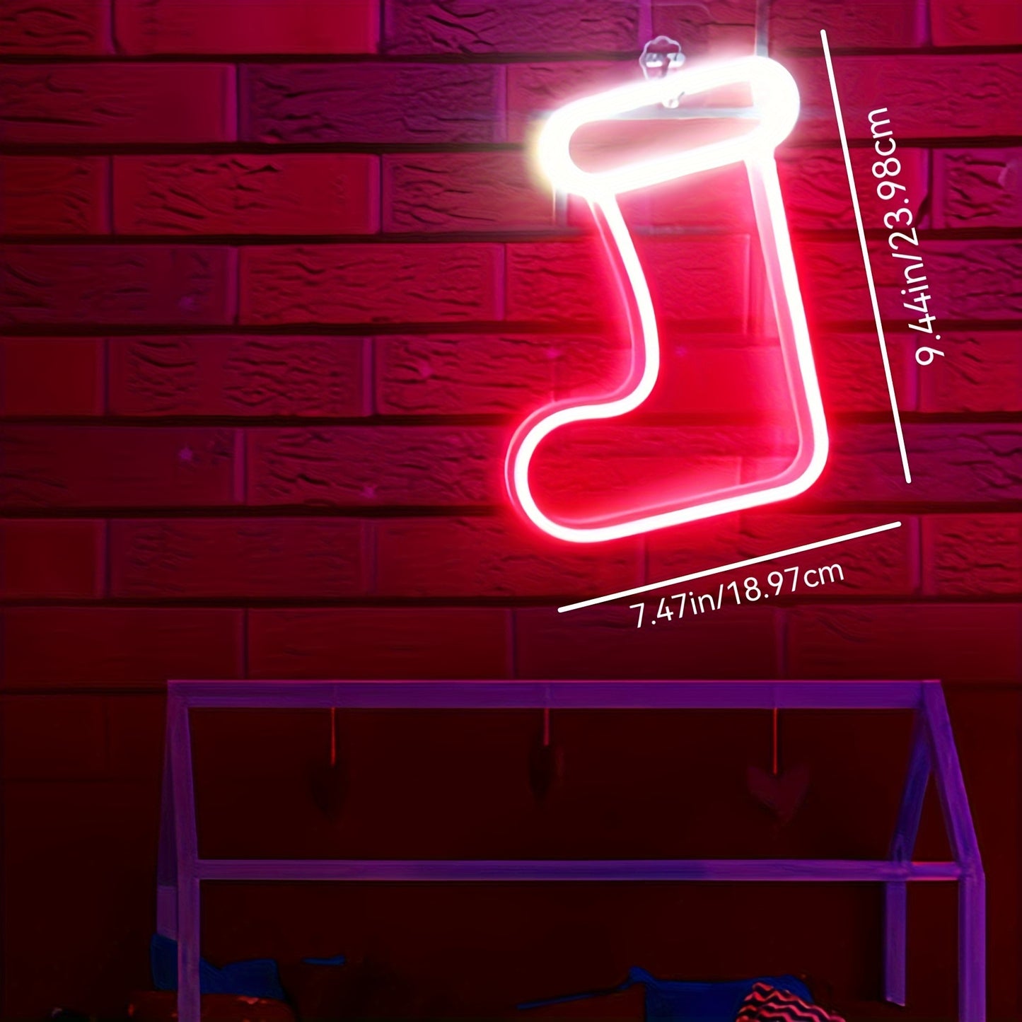 Świąteczna neonowa lampka LED