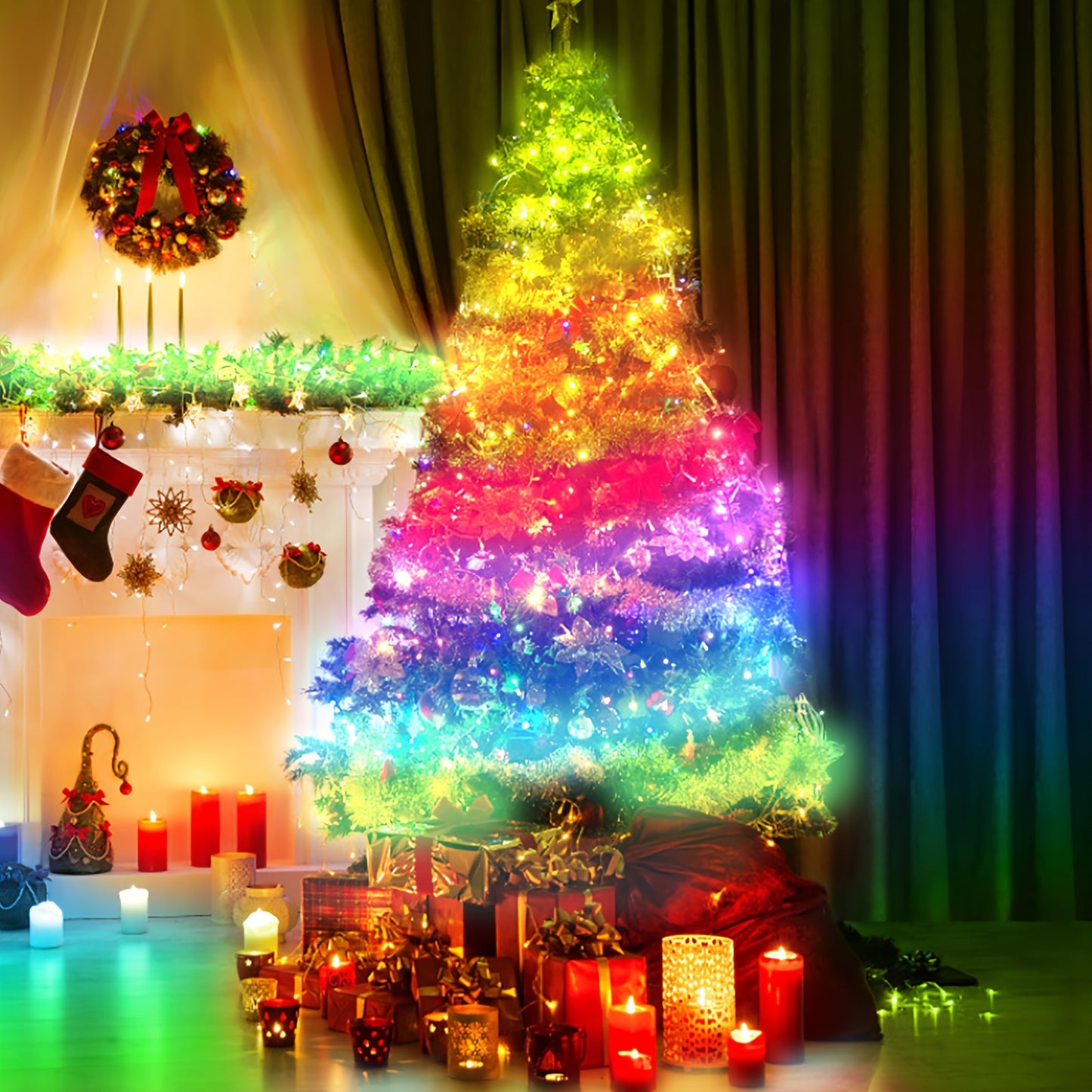 Inteligentne lampki LED świąteczne