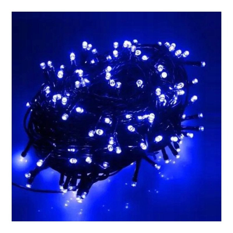 Niebieskie lampki choinkowe LED