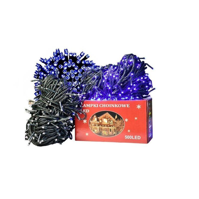 Niebieskie lampki choinkowe LED